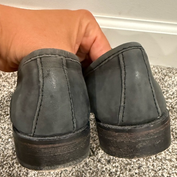 Free People Brady slip on black leather loafer, size 37 or women's 6.5 - Picture 9 of 15